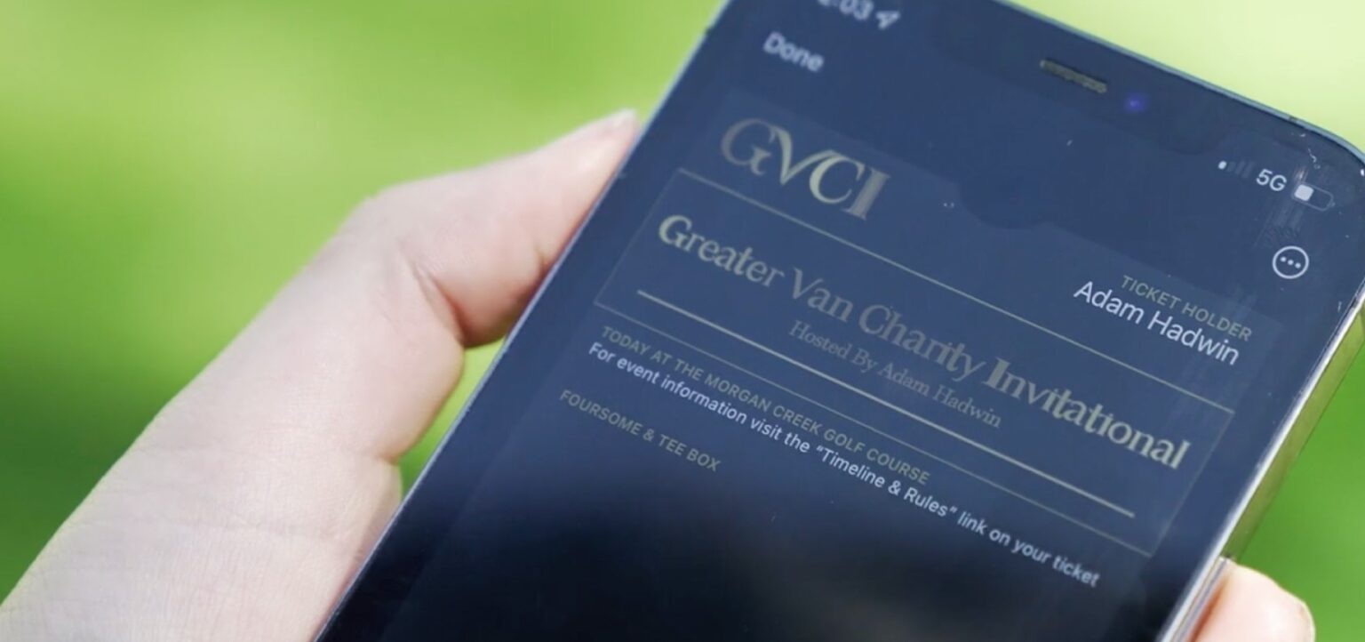 GVCI Digital ticket showcased on Iphone